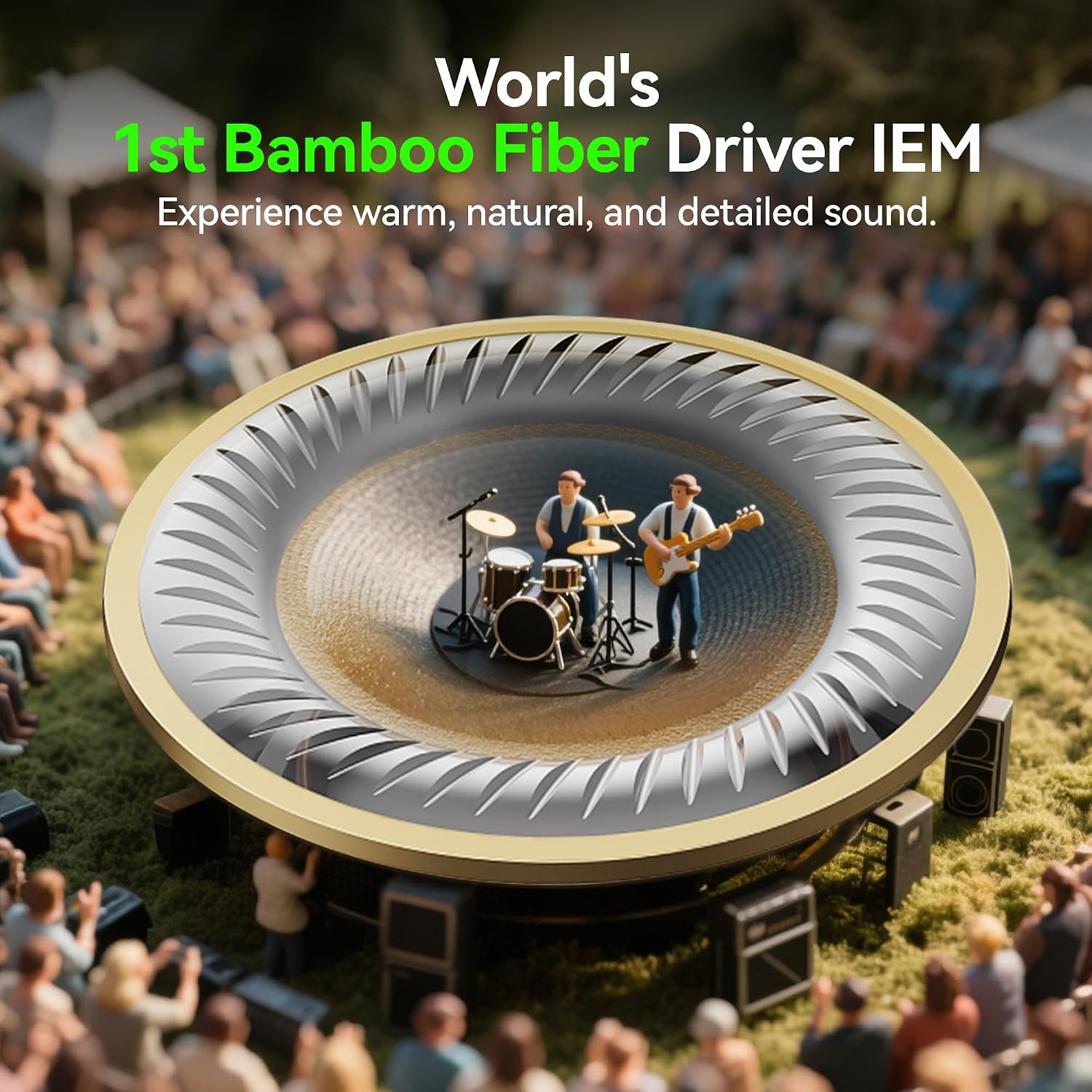 Detalle de Tipsy M1 IEM: Bamboo Fibre Diaphragm In-Ear Monitor