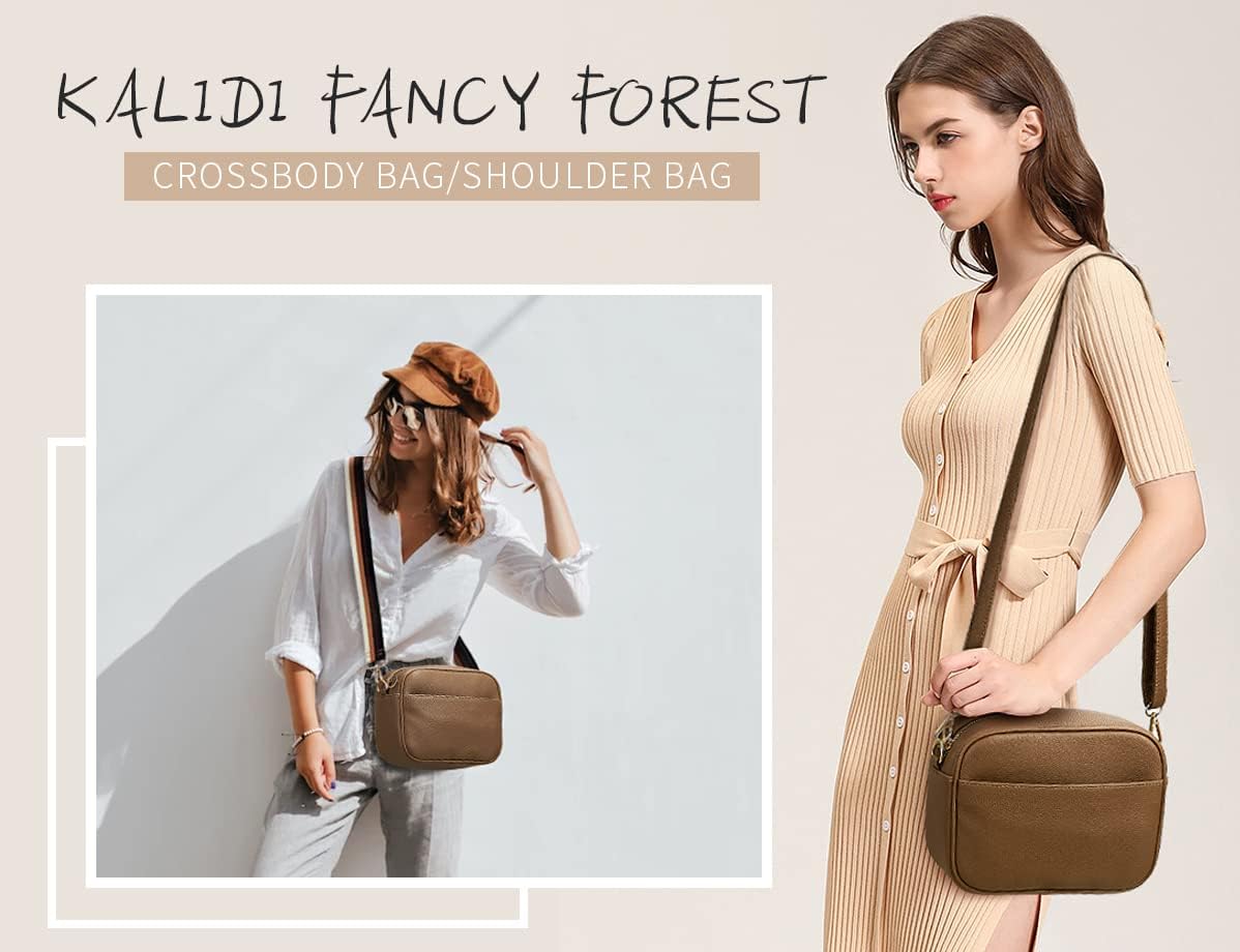 Detalle de KALIDI Crossbody Bag for Women — Adjustable Straps, Multi-Pocket Faux Leather