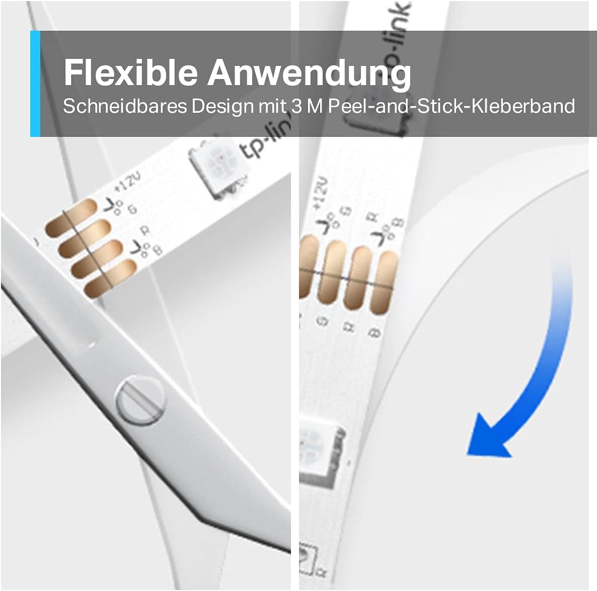 Detalle de Tapo TP-Link LED Strip 5M – Flexible, dimmbar und sprachsteuerbar