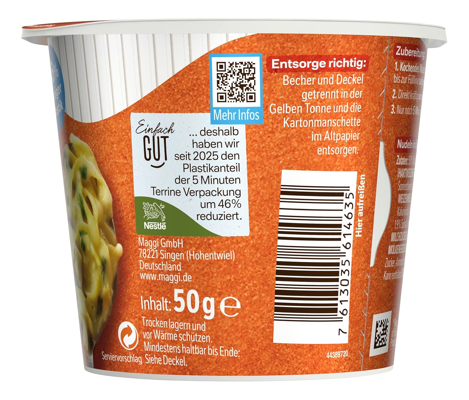 Thumbnail 4 de MAGGI 5 Minuten Terrine Instant-Bandnudeln 8x50 g 🍜