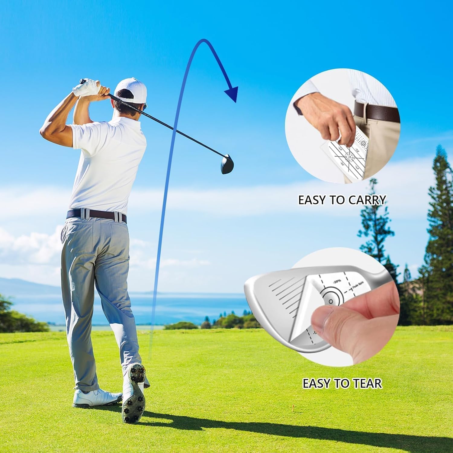 Thumbnail 2 de 300pcs Golf Impact Tape: Self-Teaching Sweet Spot & Shot Consistency Analysis