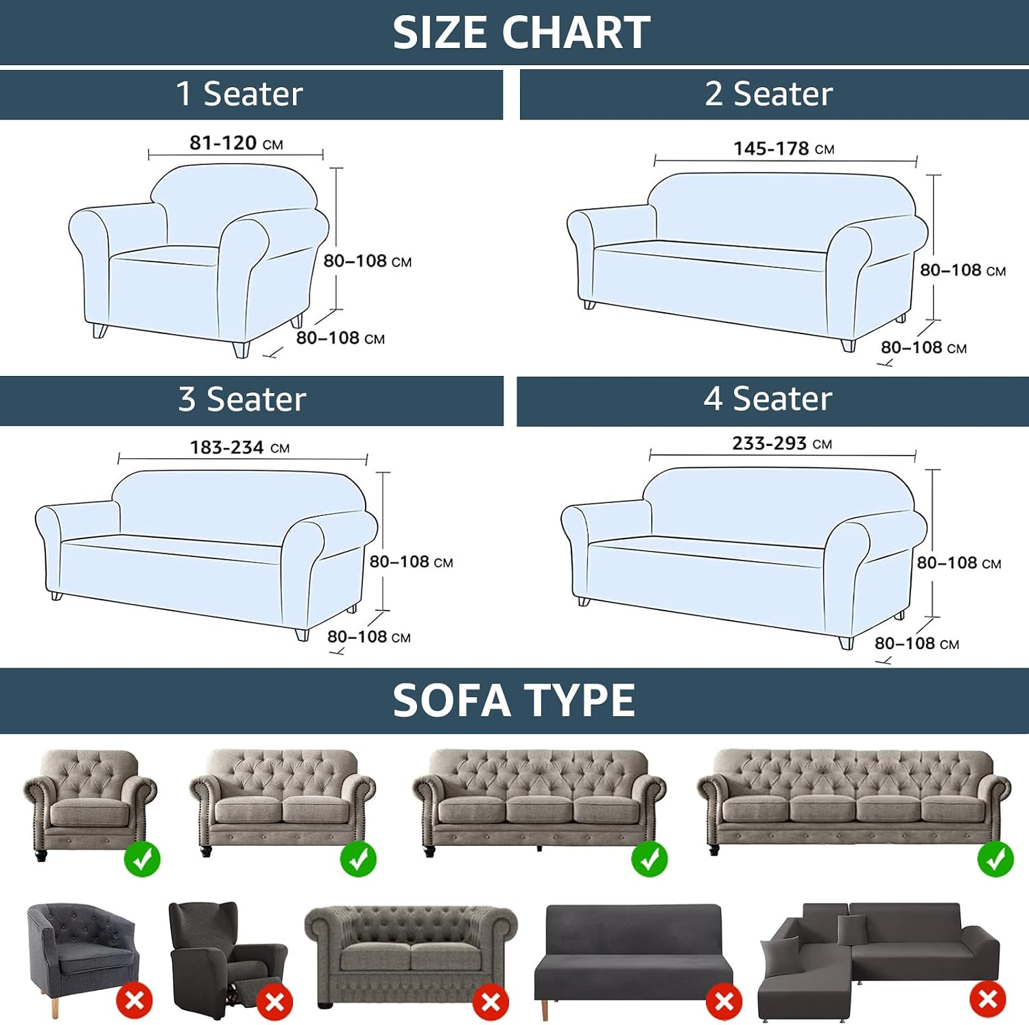 Detalle 2 de Ystyle Funda Sofa 3 Plazas Ajustable