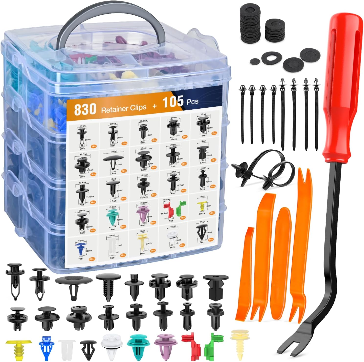 Detalle de GOOACC 935Pcs Car Retainer Clips Kit