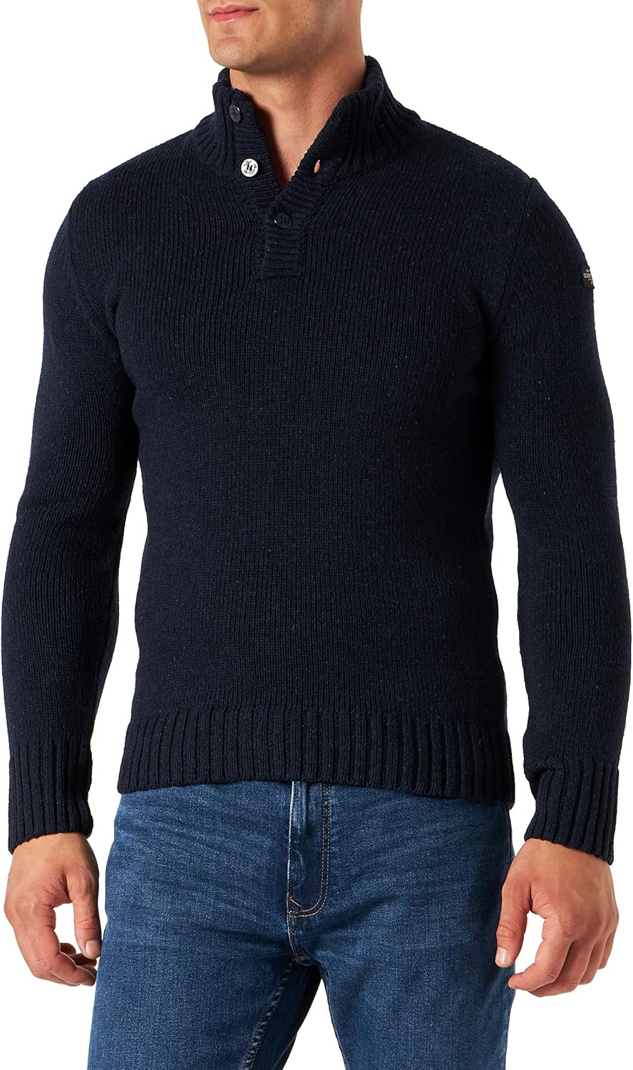 Thumbnail 3 de Schott NYC Pull homme Ref 51238 Naturel (beige) : jersey style camionneur