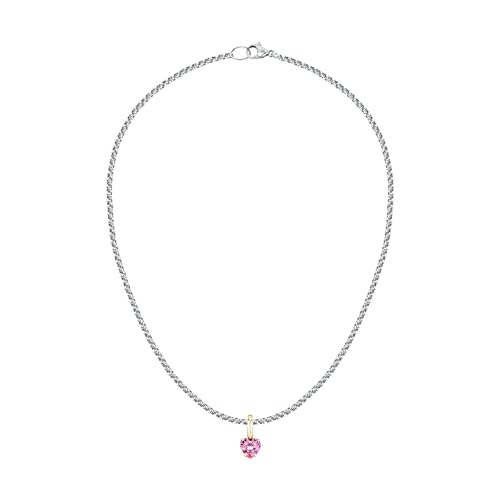 Detalle de Morellato Collana Donna Cuore in Acciaio, Zirconi – Collezione DROPS SCZ1355