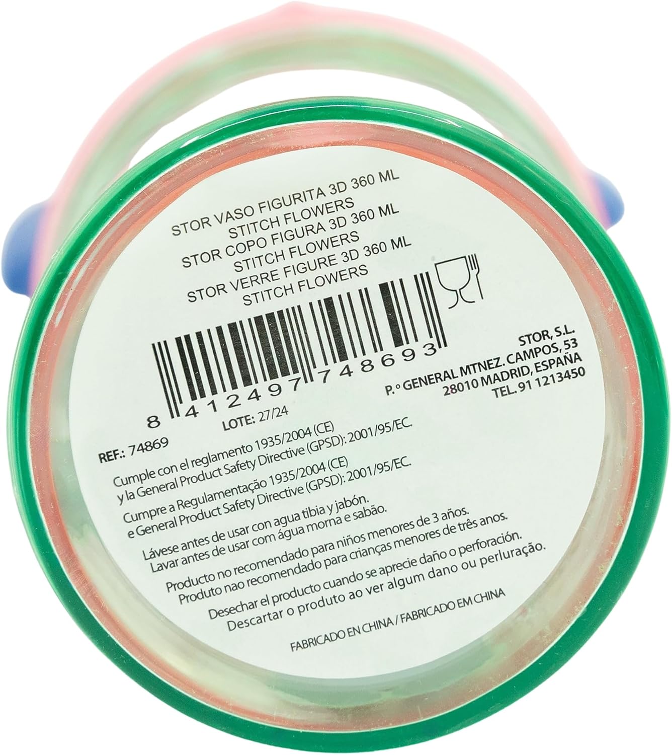 Thumbnail 4 de Stor Disney Stitch 3D-Kunststoffbecher für Kinder (BPA-frei) mit Strohhalm