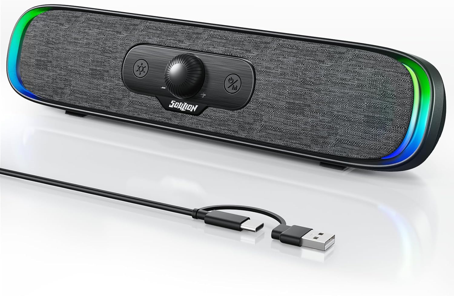 Detalle de SOULION R200 Bluetooth PC Speakers with LED