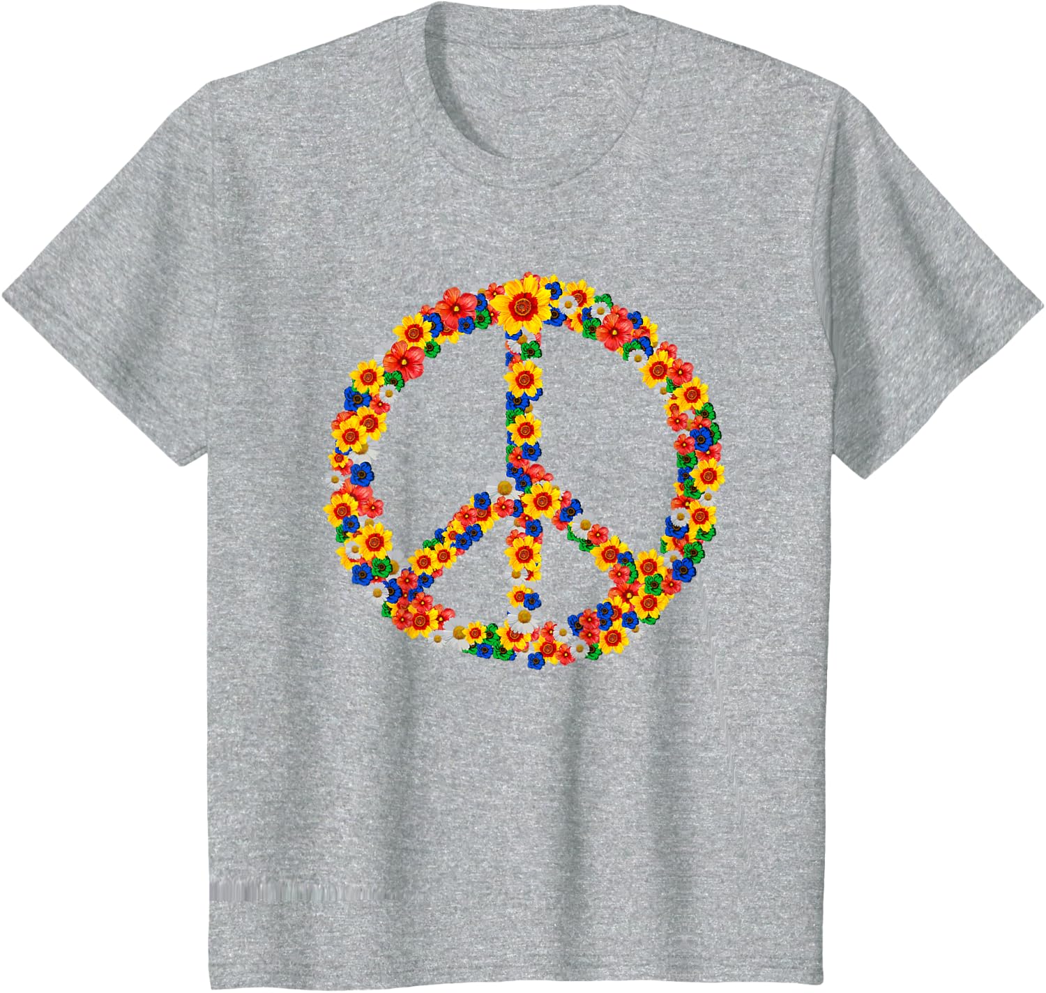 Detalle de Peace Love Tenue Hippie Flower Power des années 60 et 70 – T-Shirt
