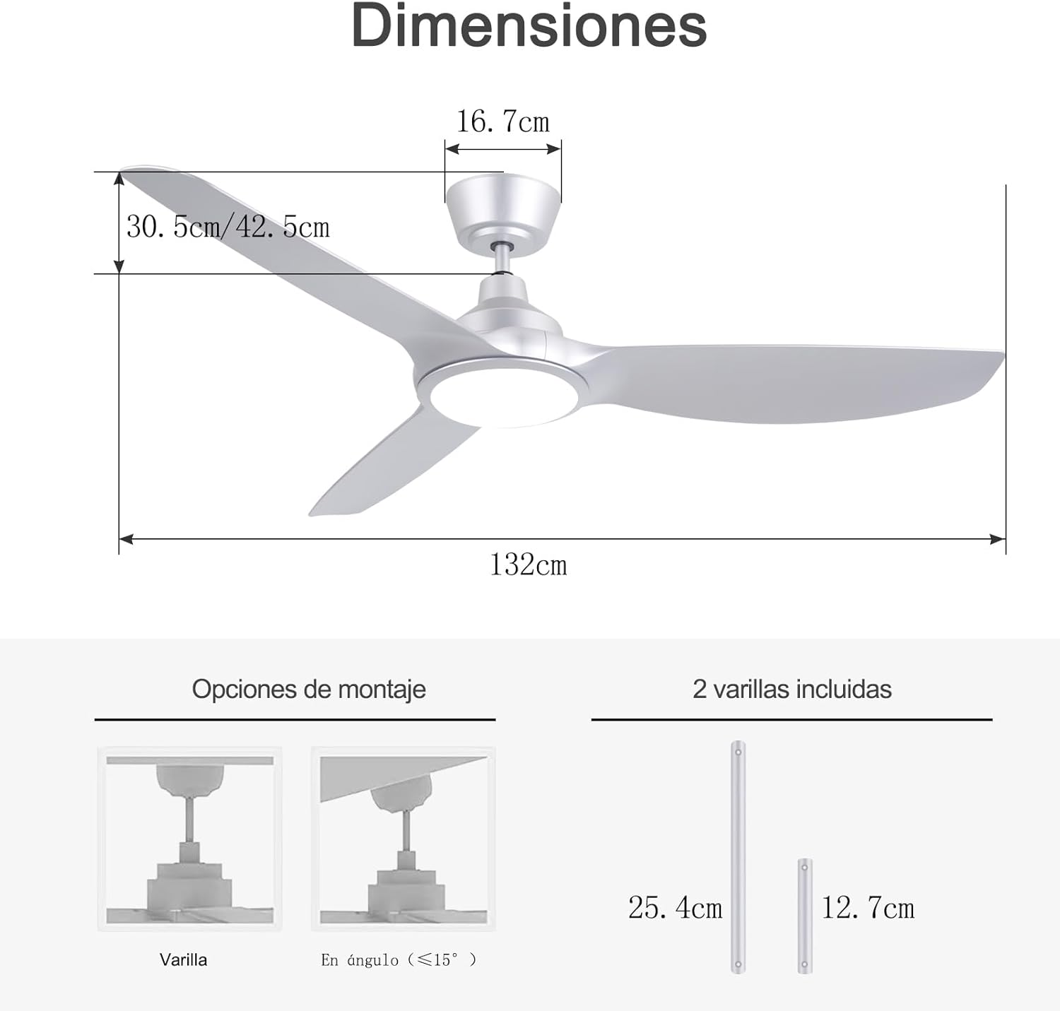 Thumbnail 3 de Ovlaim 132 cm ventilador techo inteligente