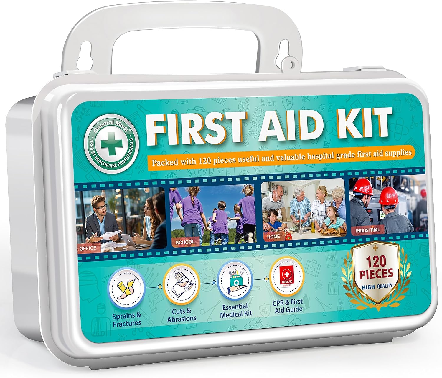 Detalle de General Medi 120 Pieces Hardcase First Aid Kit