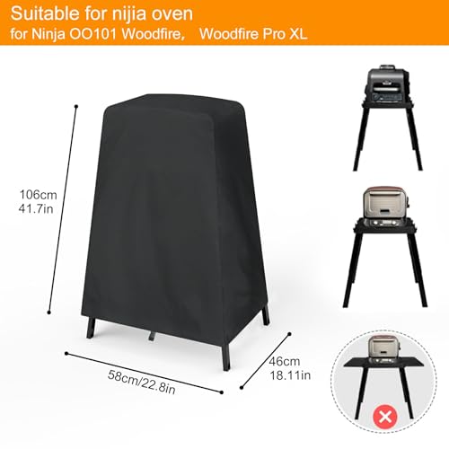 Detalle de Housse Barbecue pour Four d'extérieur Ninja Woodfire OG701/OO101 sur Son Support – Nomiou