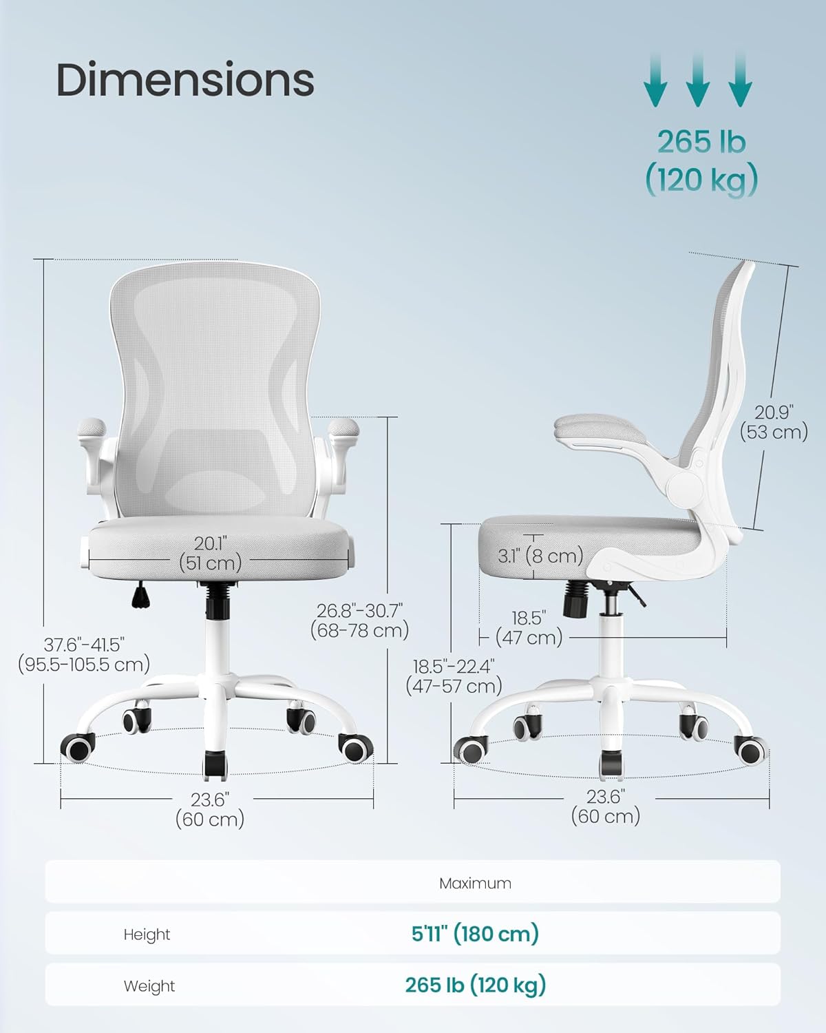 Thumbnail 1 de SONGMICS office chair with lumbar support