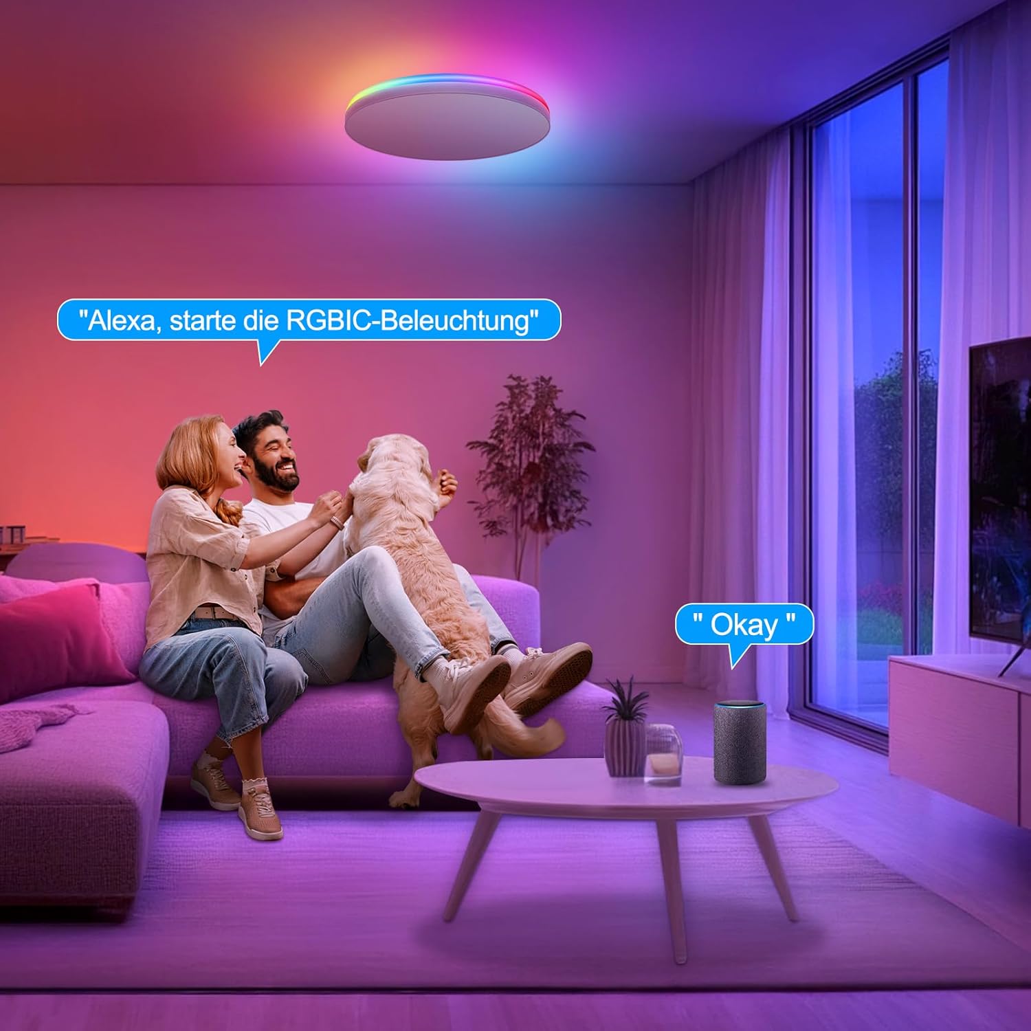 Thumbnail 4 de ToyGlee LED Deckenleuchte Dimmbar 36W Ø30cm
