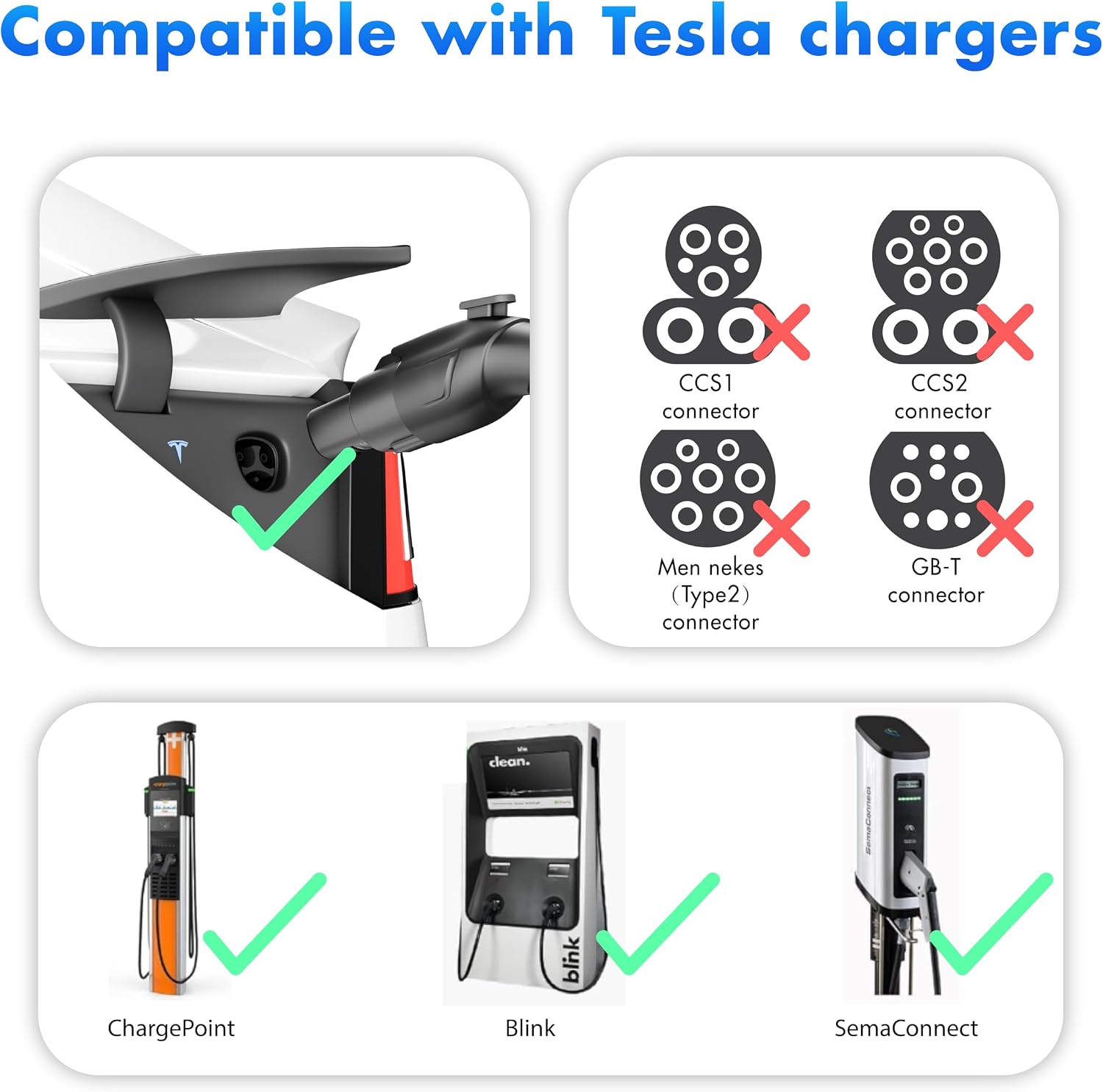 Thumbnail 5 de Hagibis J1772 Tesla adapter 80A charging
