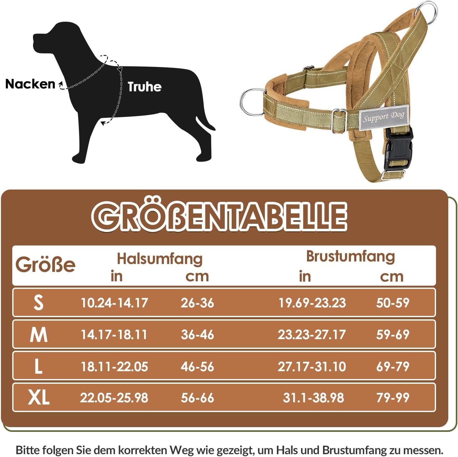 Thumbnail 6 de SlowTon Hundegeschirr mittelgroße bis große Hunde mit reflektierender Polsterung, verstellbarem Hals & Brust und Anti-Zug-Design