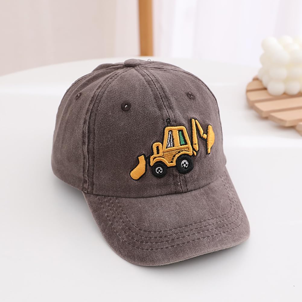Detalle de Kids excavator embroidered baseball cap with adjustable metal closure (age 2–8)