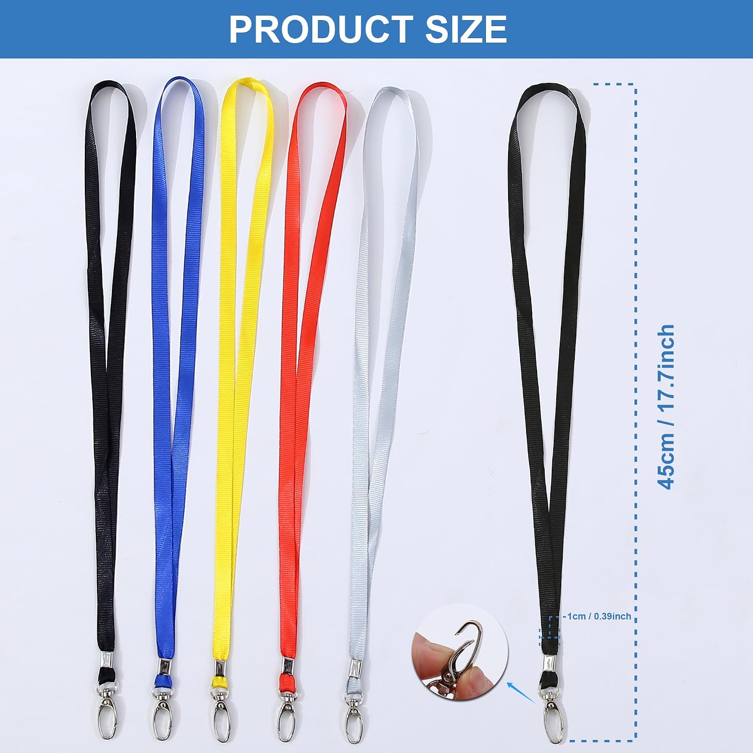 Detalle de ROSSHINE lanyards 100 pack, 46 cm nylon