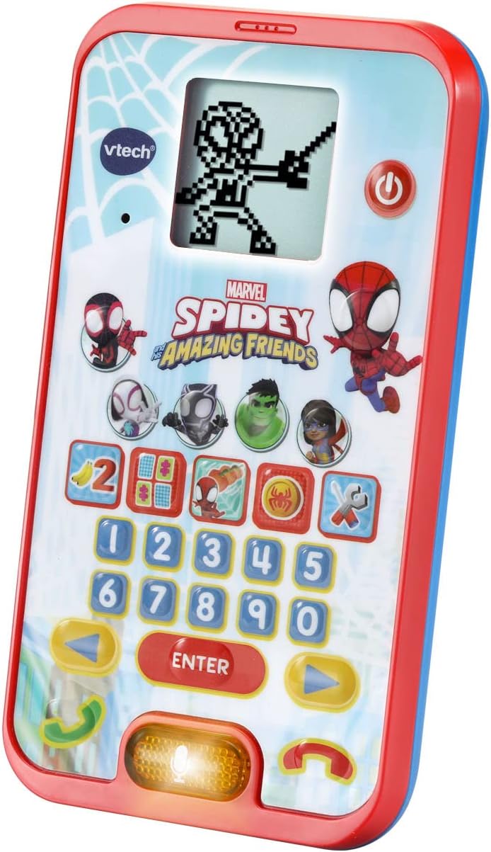 Detalle de Spidey and His Amazing Friends Spidey Learning Phone by VTech – An Educational Phone Toy for 2–5 Year Olds