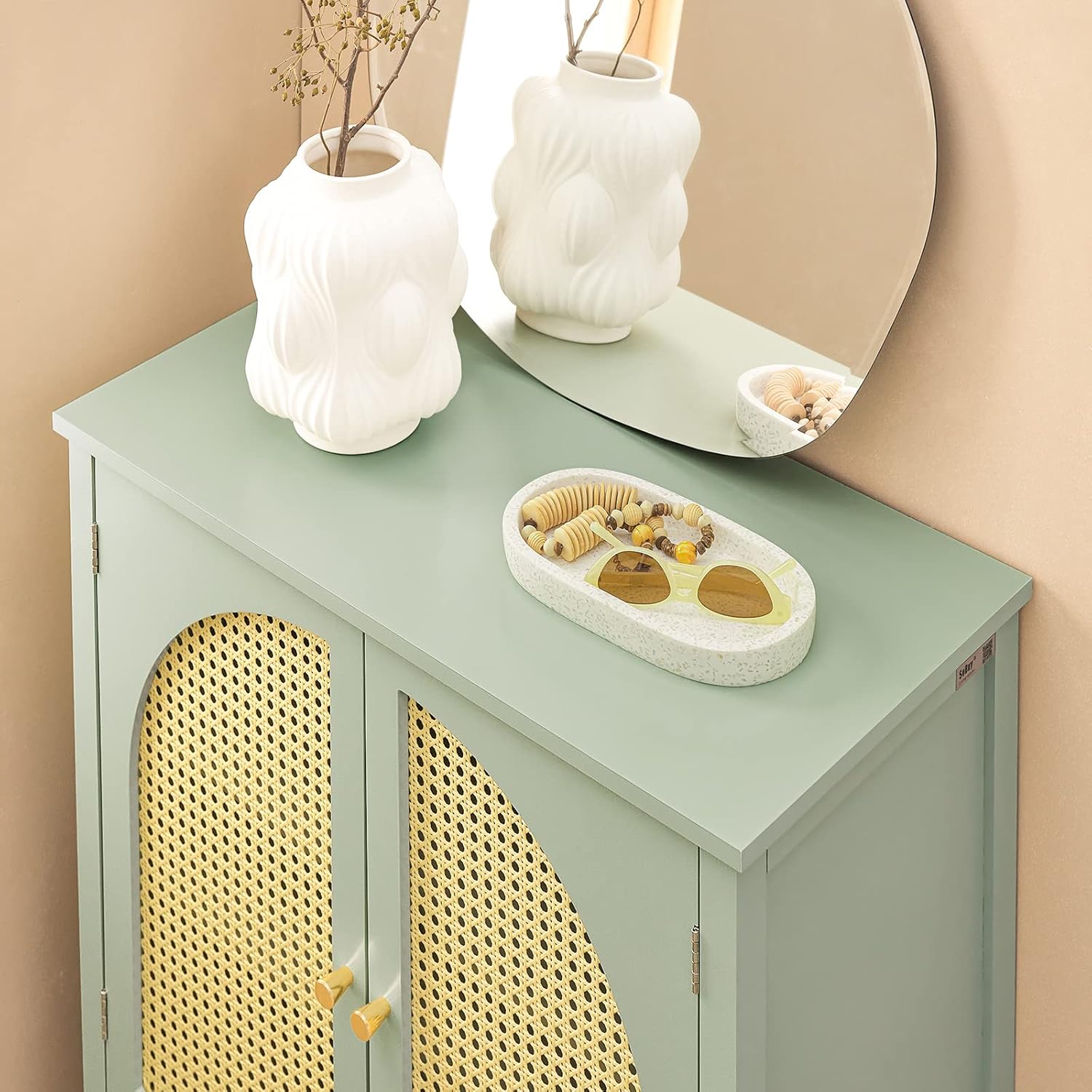 Thumbnail 4 de SoBuy Meuble de Rangement Entrée – Commode Buffet Vert 70x34x90 cm (FSB72-GR)