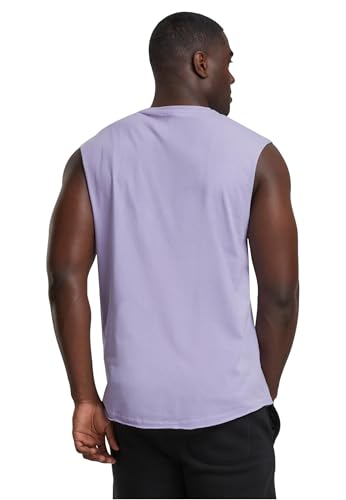 Detalle de Urban Classics Open Edge: Maglietta da Uomo senza Maniche in Cotone, Fascino Sportivo e Comfortevole