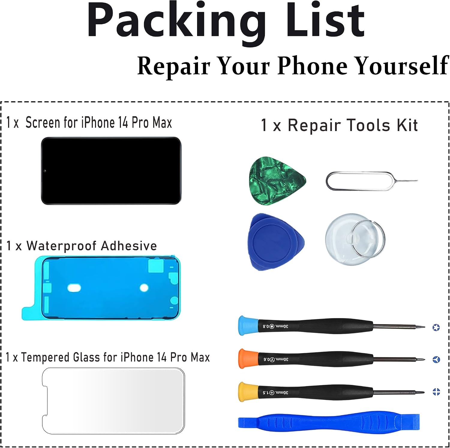 Thumbnail 6 de MP+ for iPhone 14 Pro Max Screen Replacement Repair Kit