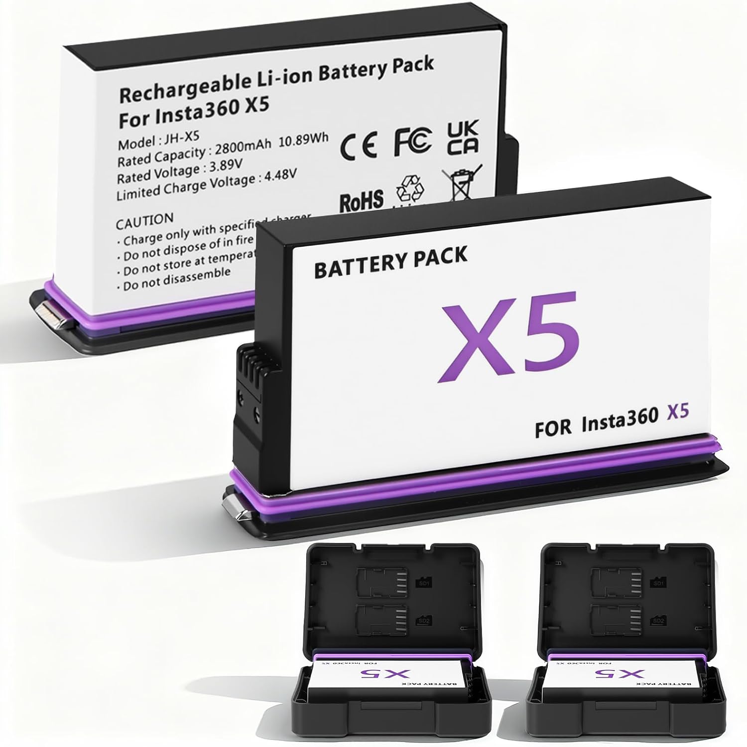 OFFCUP Insta360 X5 Battery 2800mAh Pack