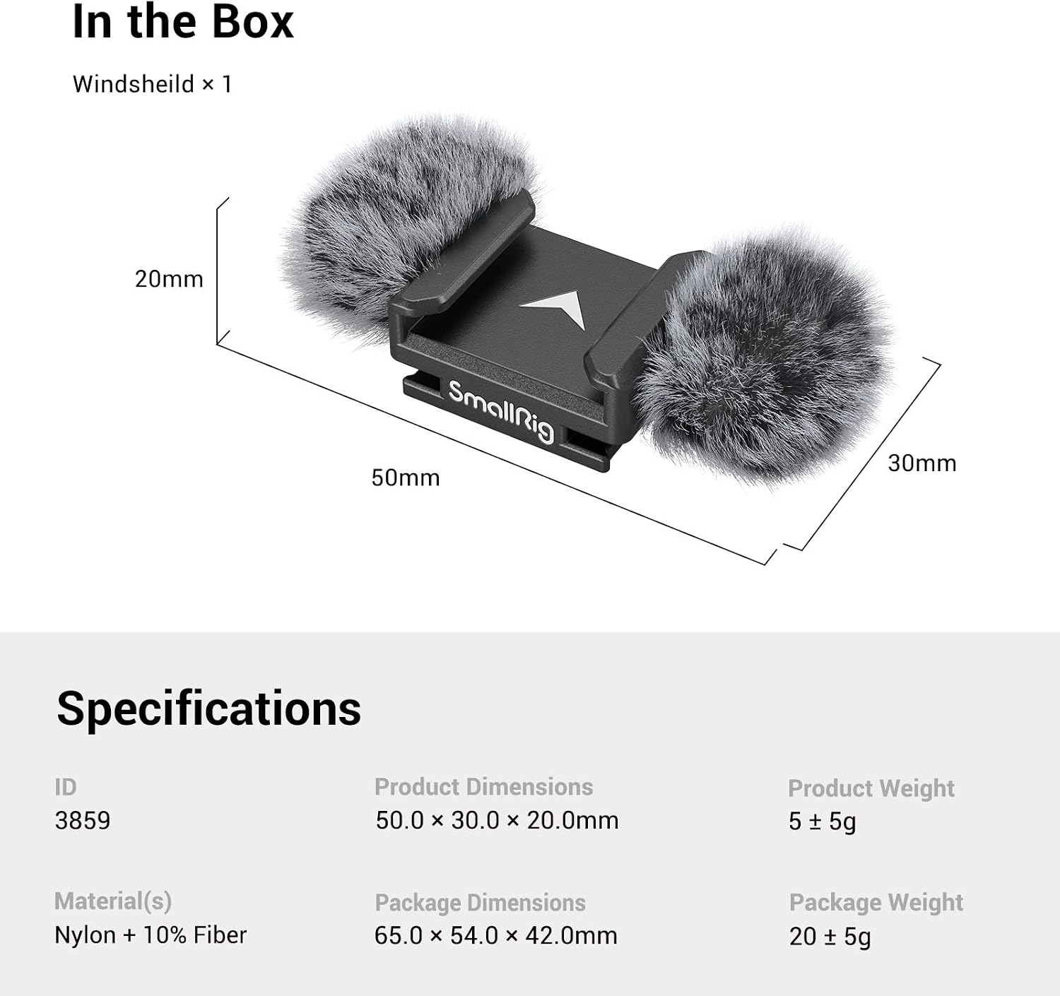 Thumbnail 6 de SMALLRIG Pare-brise avec adaptateur Cold Shoe pour Nikon Z 30 (Nylon + Fibre) – 3859
