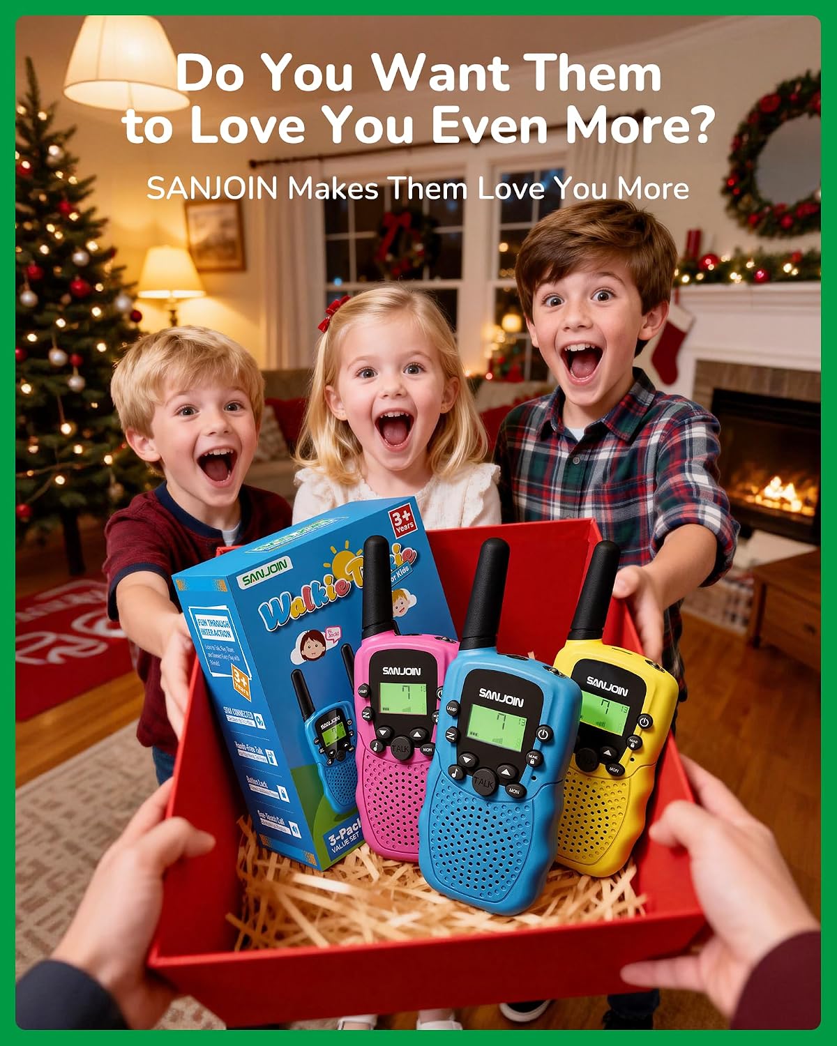 Detalle de Rechargeable Kids Walkie Talkies (2000mAh) for Ages 3–12 — 2-Way Radios with Long-Lasting Battery