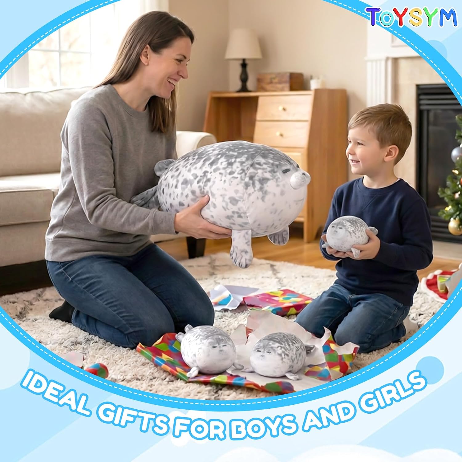 Thumbnail 4 de TOYSYM Chubby Blob Seal Pillow Plush with 4 Removable Baby Seals