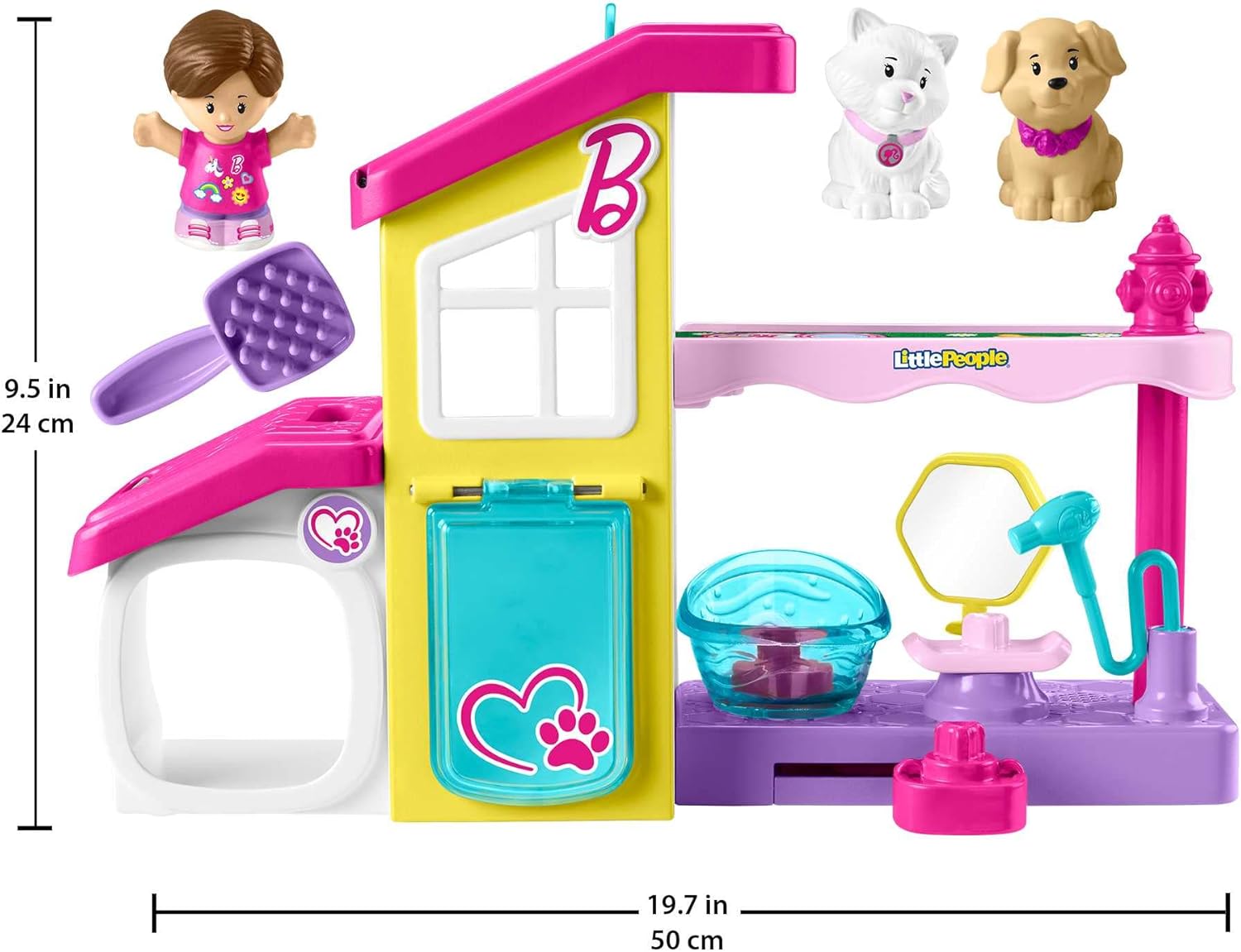 Detalle de Fisher-Price Little People Barbie Toddler Play and Care Pet Spa Playset (HJW76)