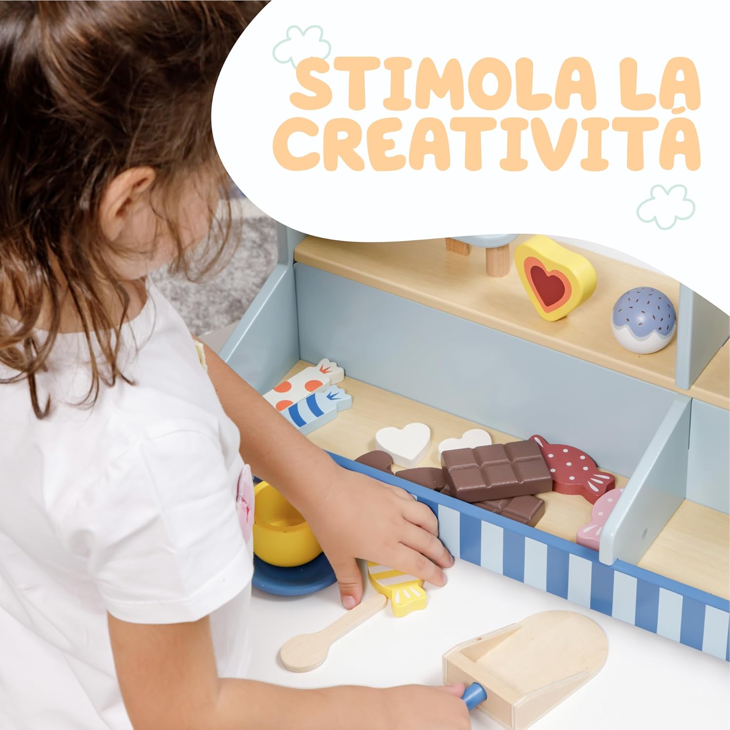 Detalle 2 de Baroni Toys Caffetteria Montessori 41x19x25 cm