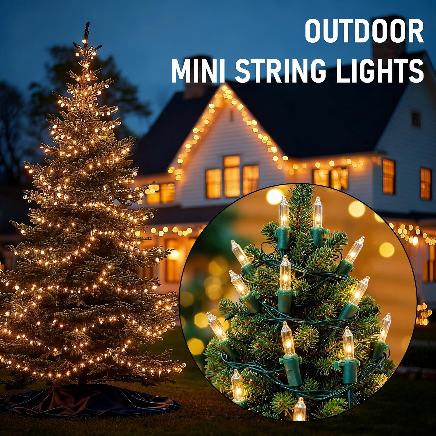 Thumbnail 6 de TW SHINE ZF-100-2/SB Incandescent Christmas Lights, 100 Warm White Bulbs, 20 ft