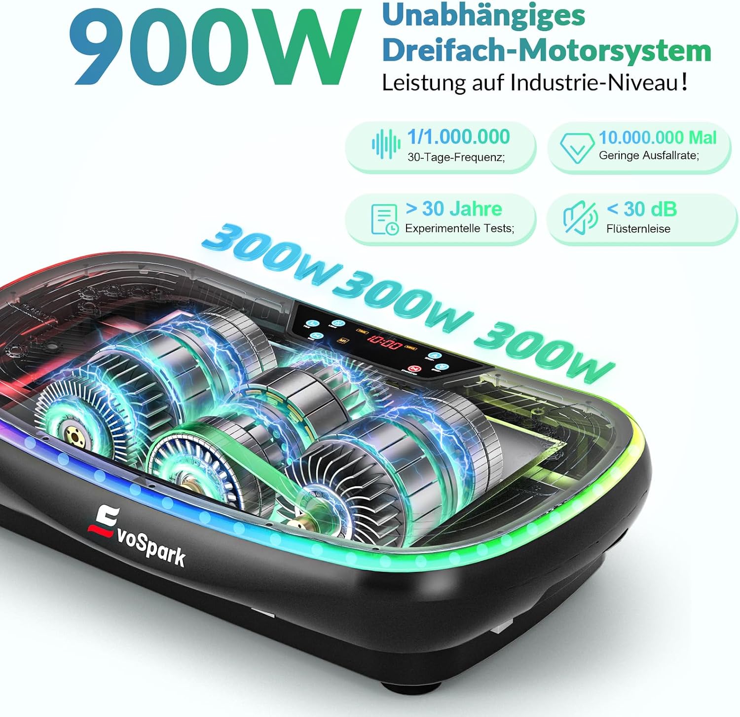 Detalle de EvoSpark Vibrationsplatte 4D PRO 900 W 🏋