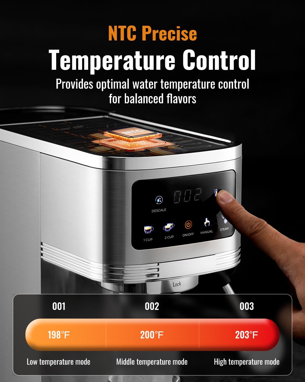 Thumbnail 2 de SHARDOR Espresso Machine 20 Bar with Milk Frother and Touchscreen