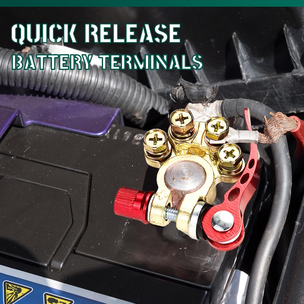 Thumbnail 6 de 2Pcs Quick Release Battery Terminals — 4-Way Connectors for 12V, 24V and 60V Systems