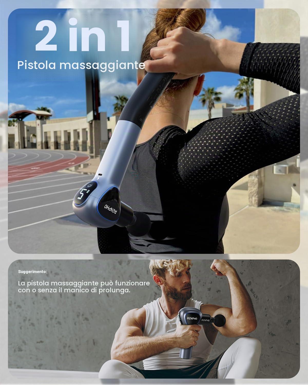 Thumbnail 4 de RENPHO Reach pistola massaggio 5 velocità 🏋