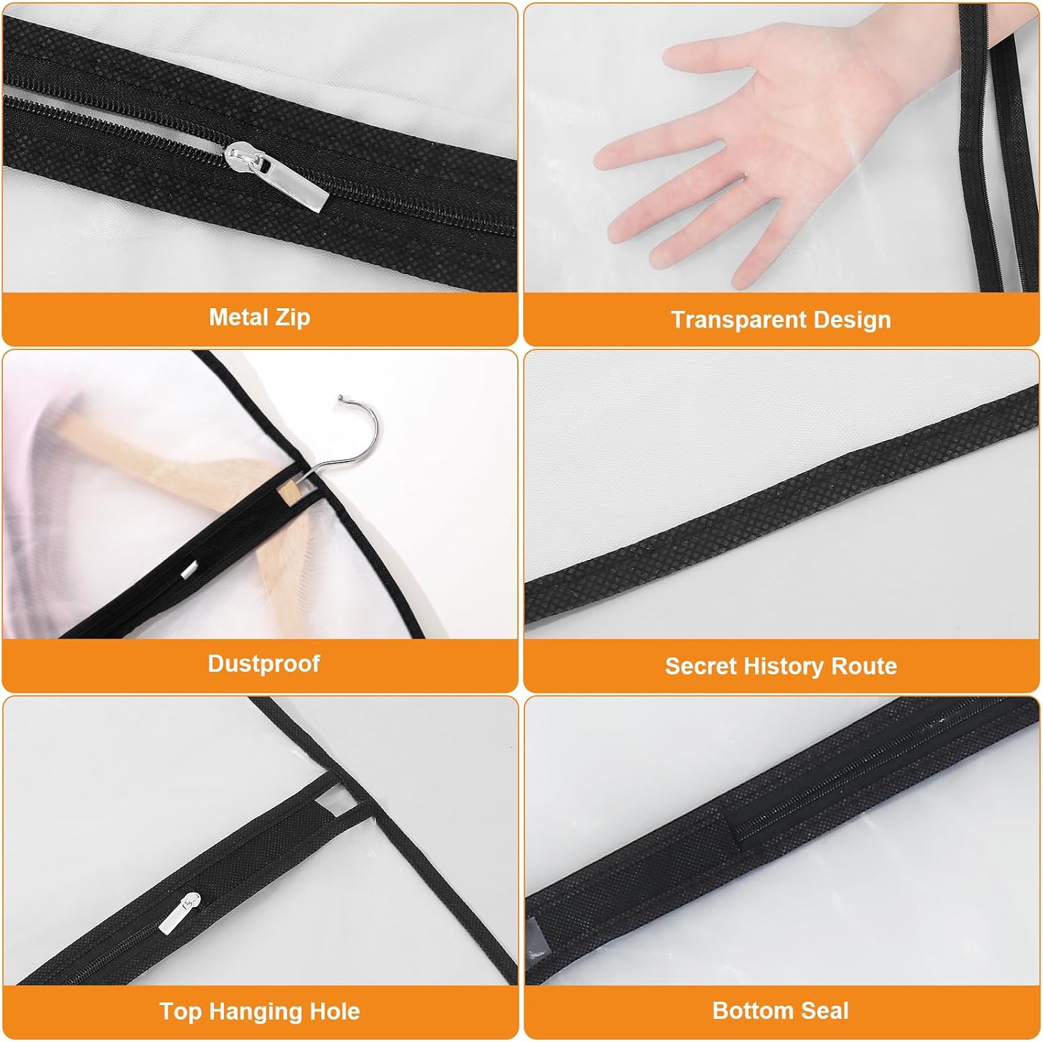 Thumbnail 2 de Dntorx 12 Garment Bags 60 x 120cm