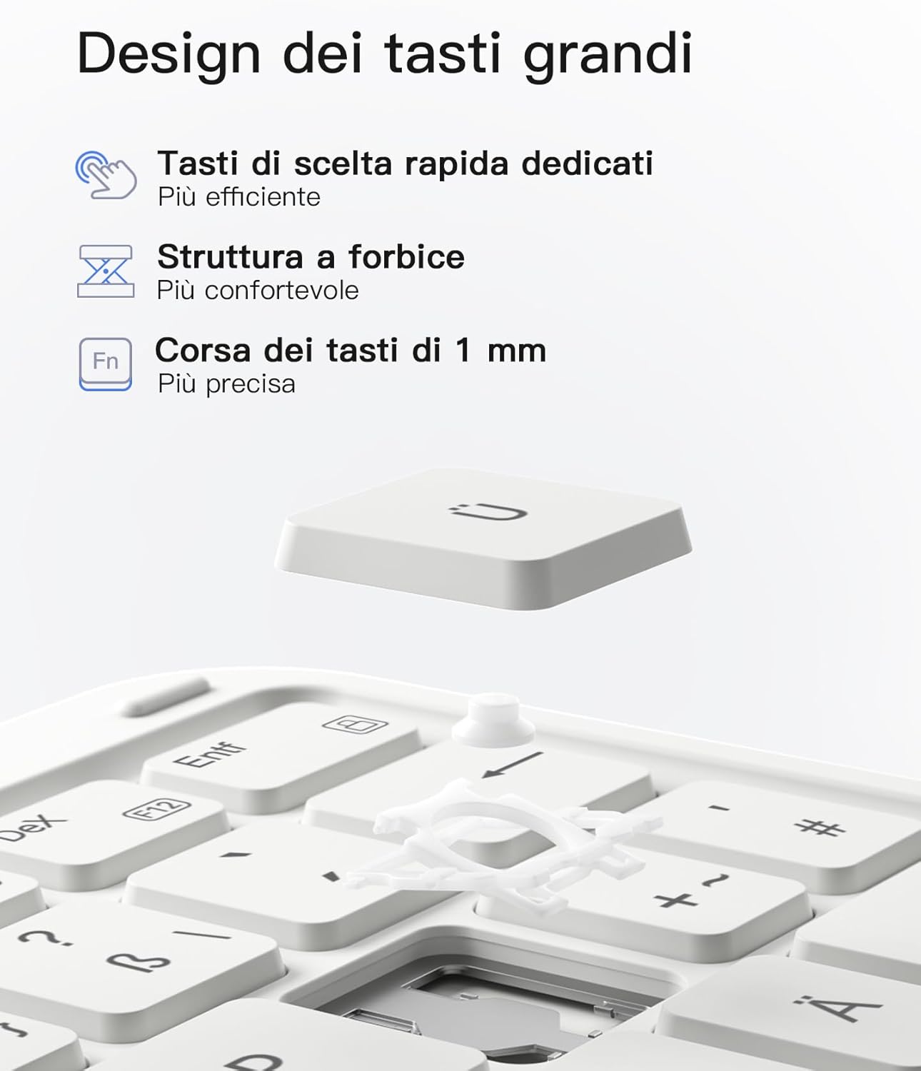 Thumbnail 4 de Inateck Hülle mit Tastatur für Samsung Galaxy Tab S10 Lite / S10 FE / S9 FE / S9 – abnehmbare Tastatur, Touchpad, Doppelständer
