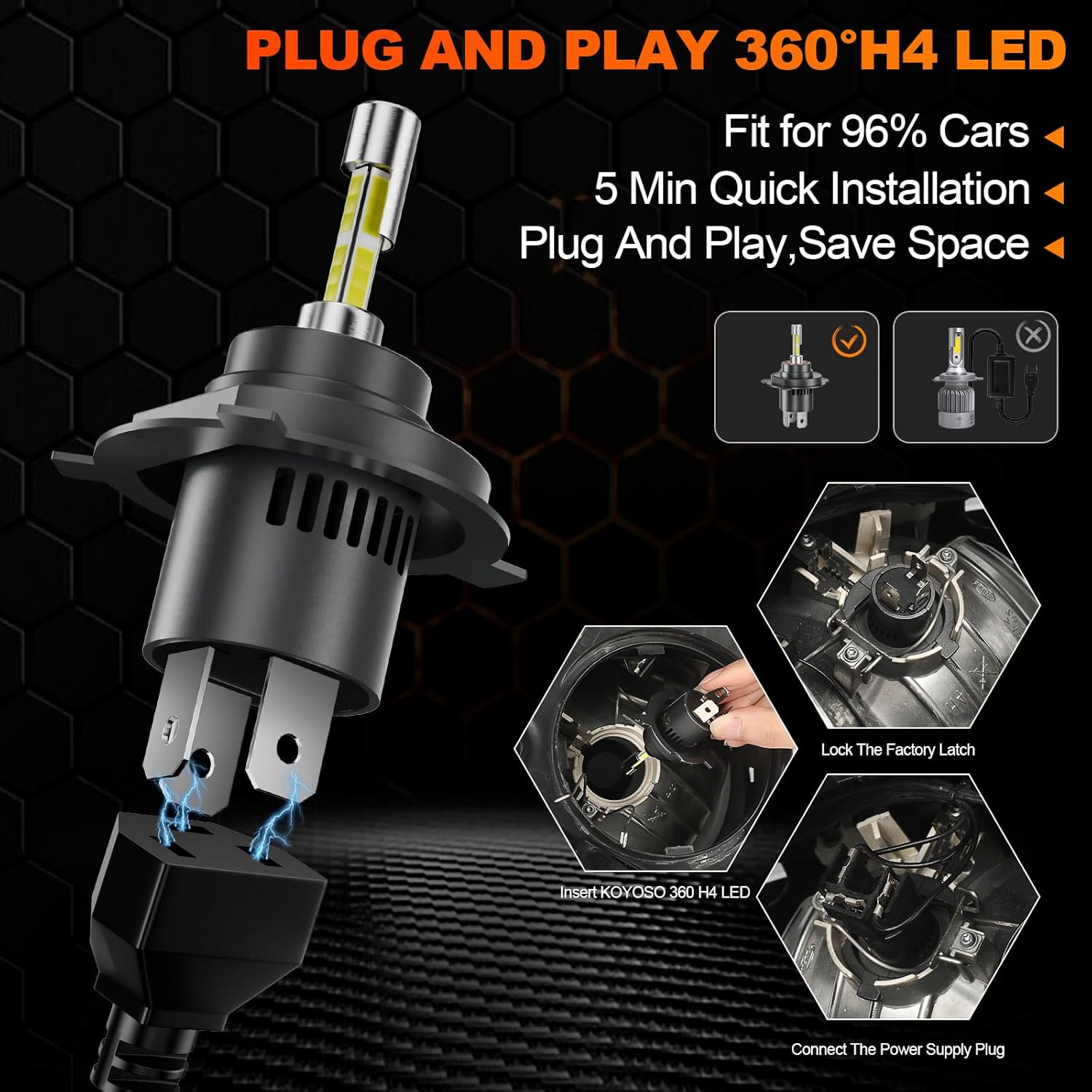 Thumbnail 5 de KOYOSO H4 100W Lampadine LED 20000LM