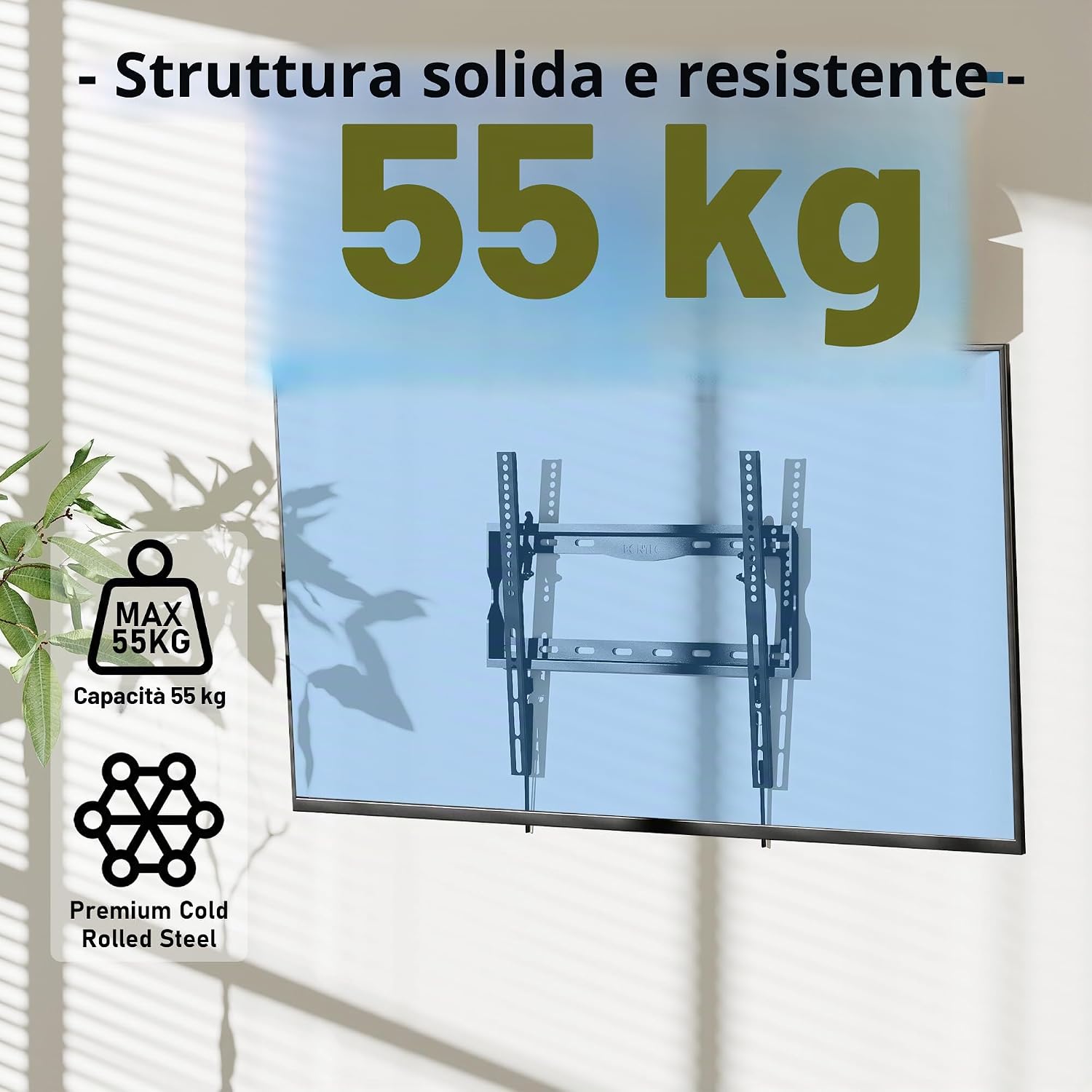 Thumbnail 2 de BONTEC Supporto TV da parete inclinabile 26–65" 55 kg