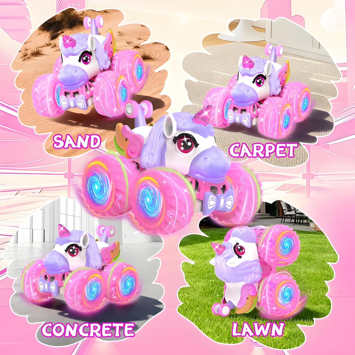 Thumbnail 4 de JOYSINTOY Unicorn RC stunt car for girls, age 3+