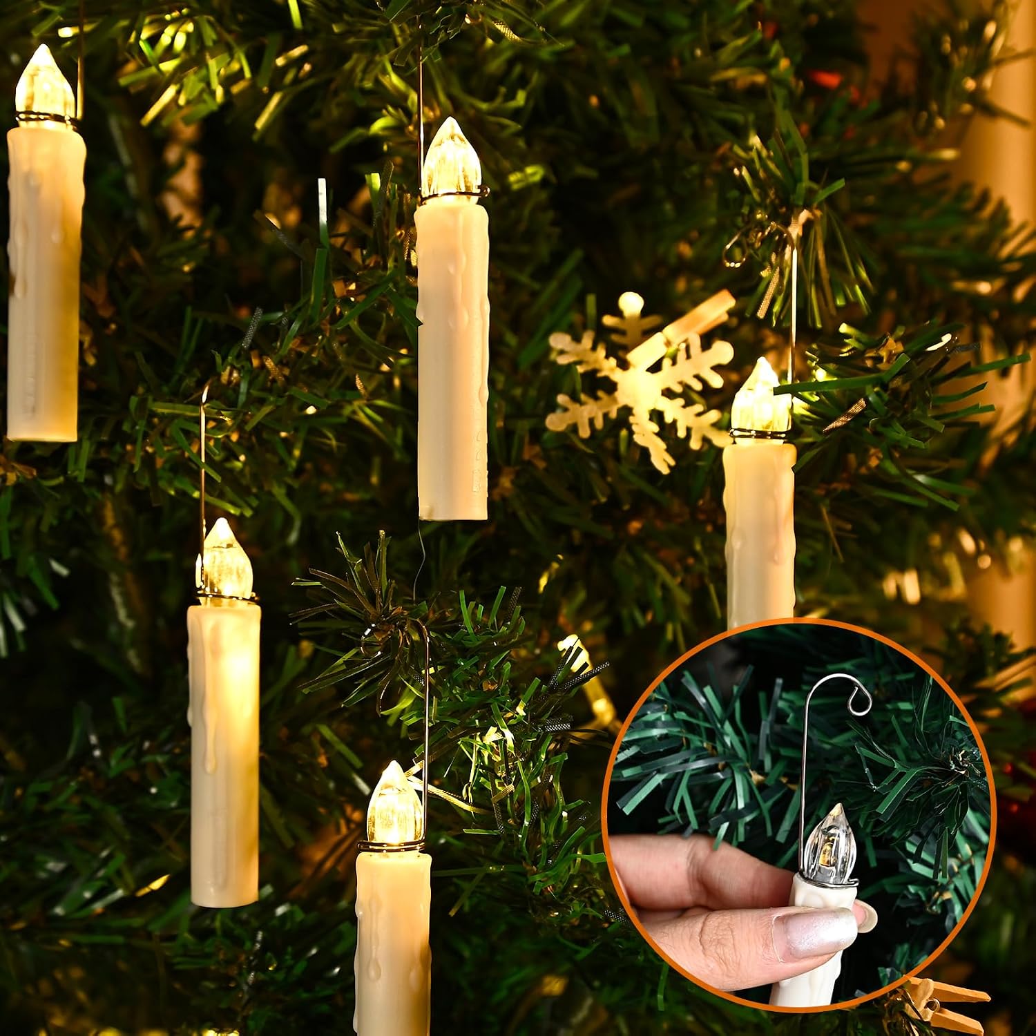 Thumbnail 4 de Cimetech Christmas LED Candles 12pc with Remote ⌛