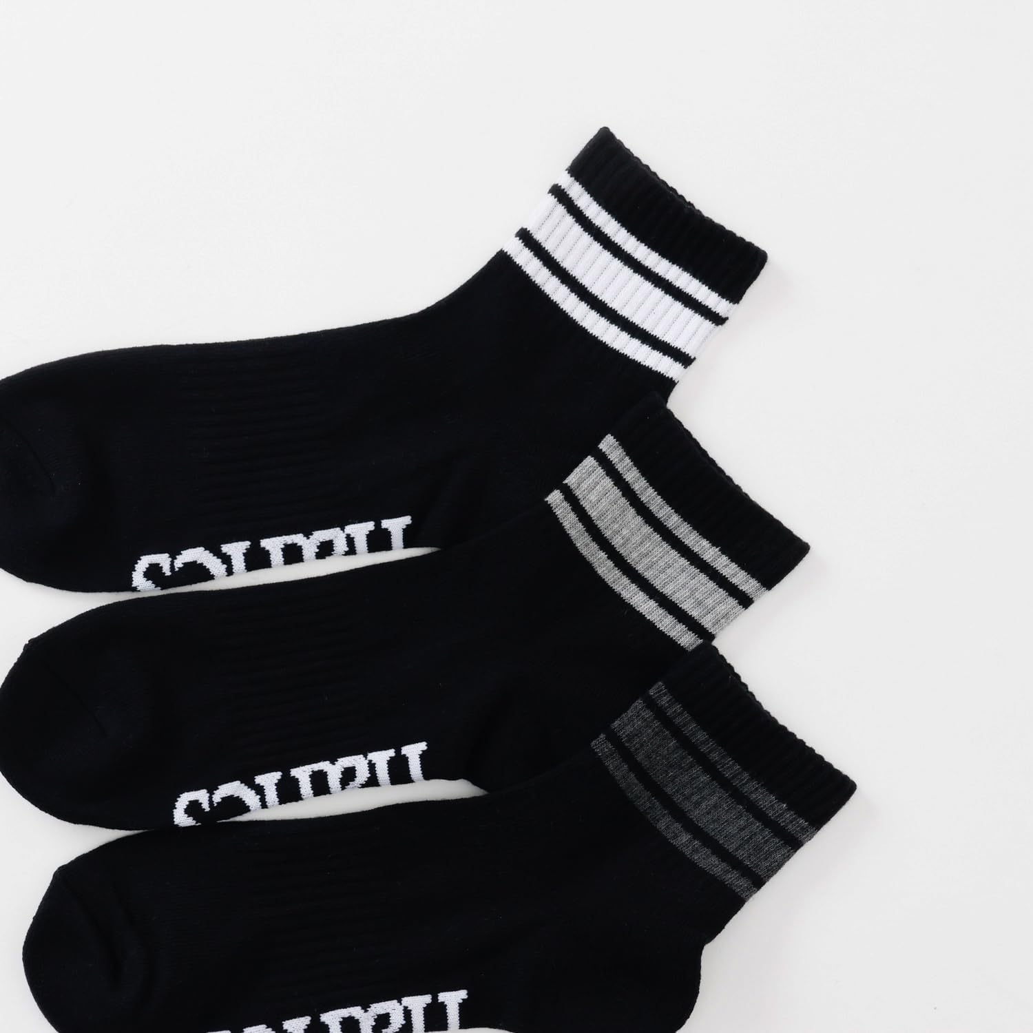 Detalle de Hanes originals 3PHMSCC201 クォーターレングスソックス 3足組・部分パイル仕様