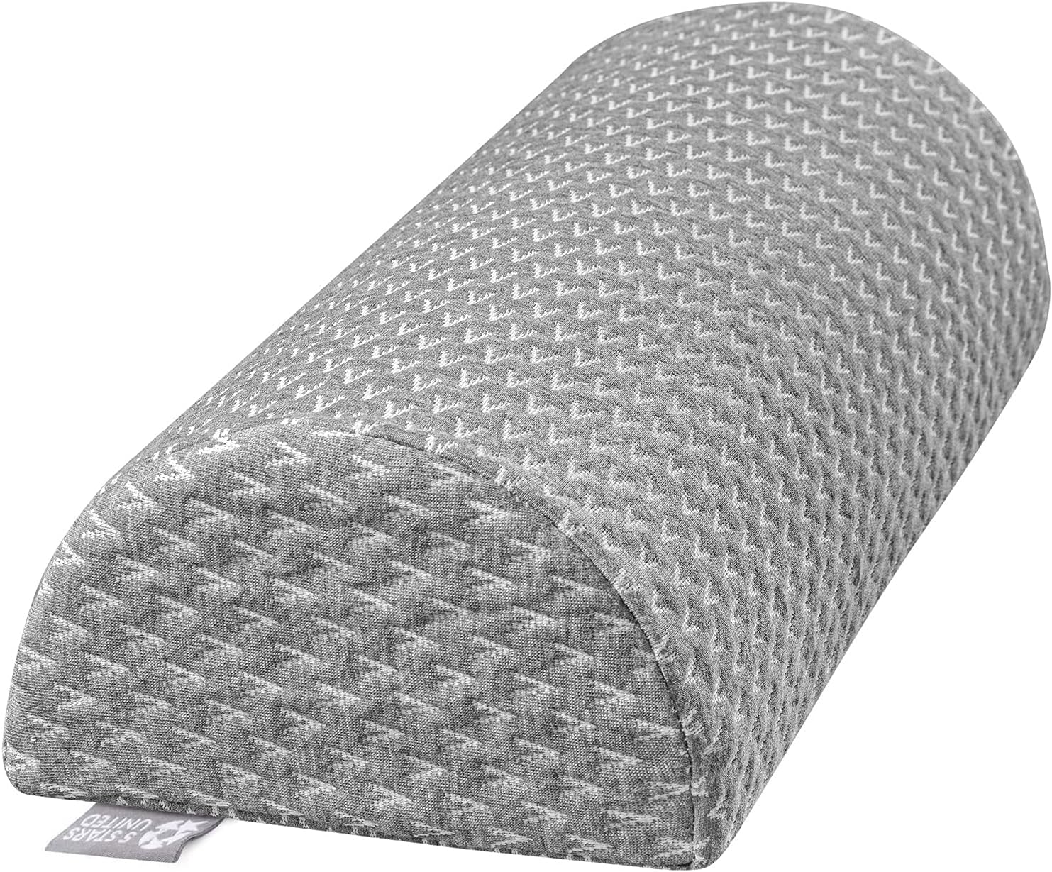 Thumbnail 3 de 5 STARS UNITED Knee Pillow for Back Sleeping with Memory Foam – Half Moon Bolster for Sciatica & Under-Leg Support, Grey