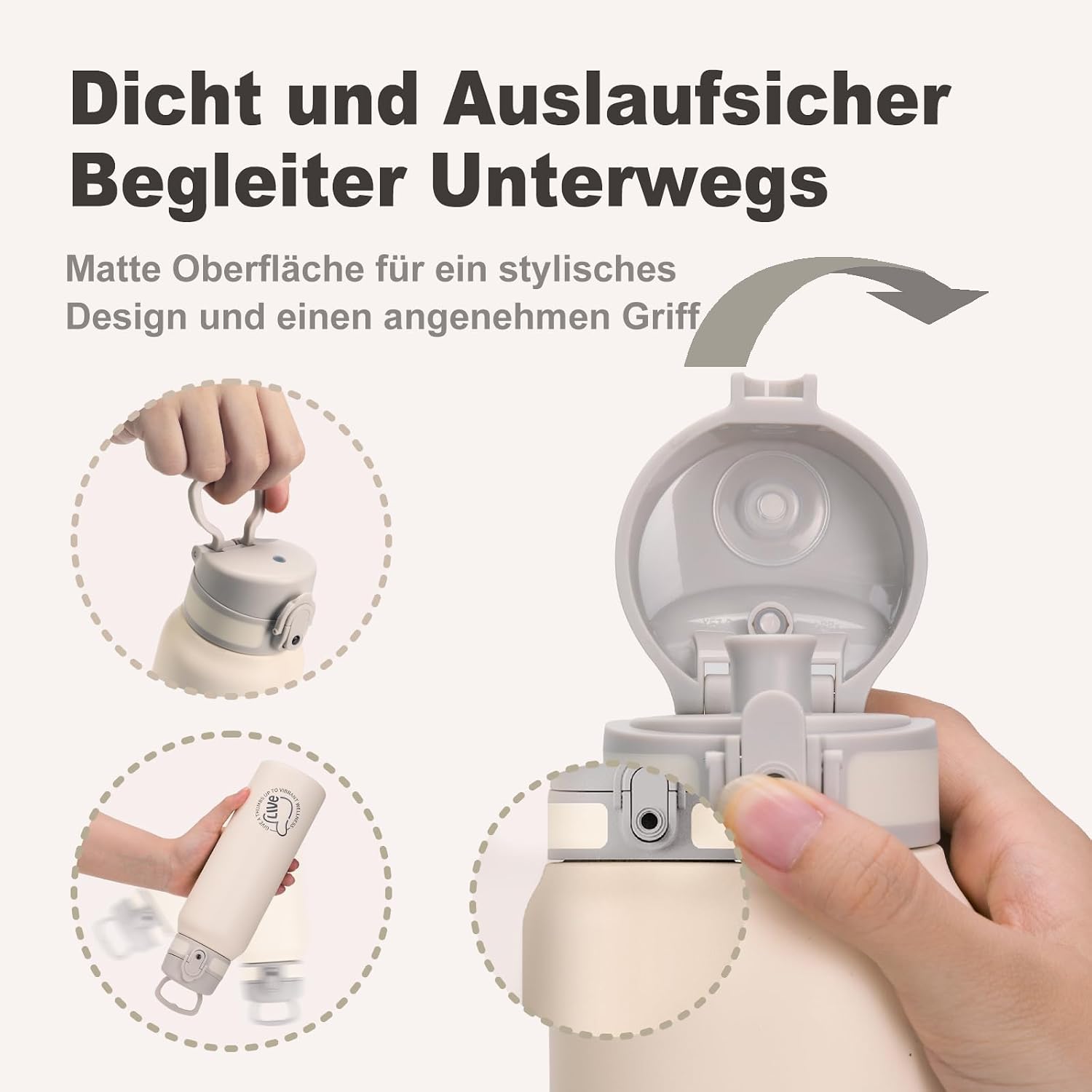 Detalle 2 de UZSPACE Trinkflasche 1l Isoliert