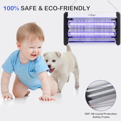 Thumbnail 2 de fraxinus Lámpara Matamoscas Eléctrica 20 W con luz UV 365 nm y efecto anti-mosquitos (hasta 100-150 m²)