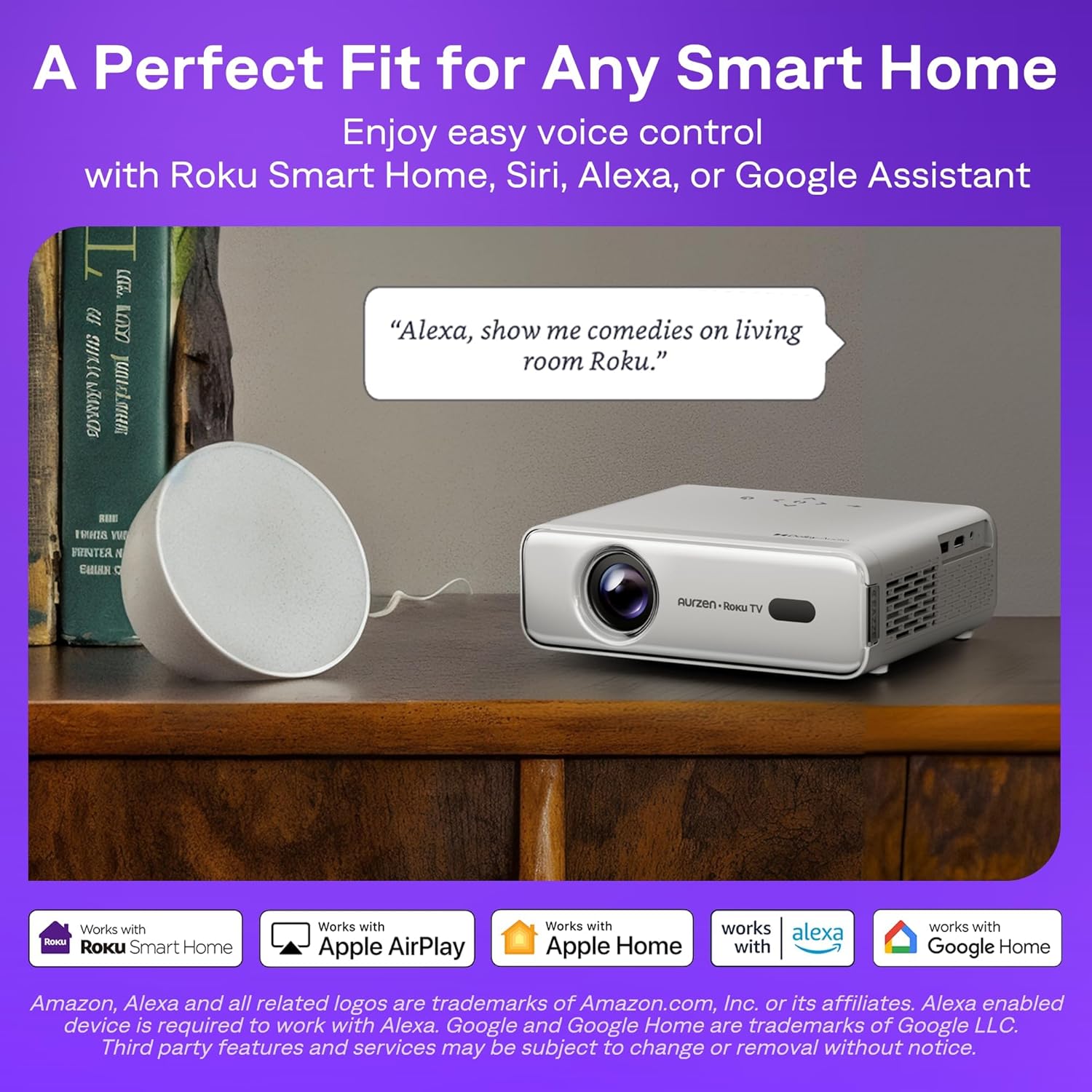 Thumbnail 6 de Aurzen Roku TV Smart Projector 1080P