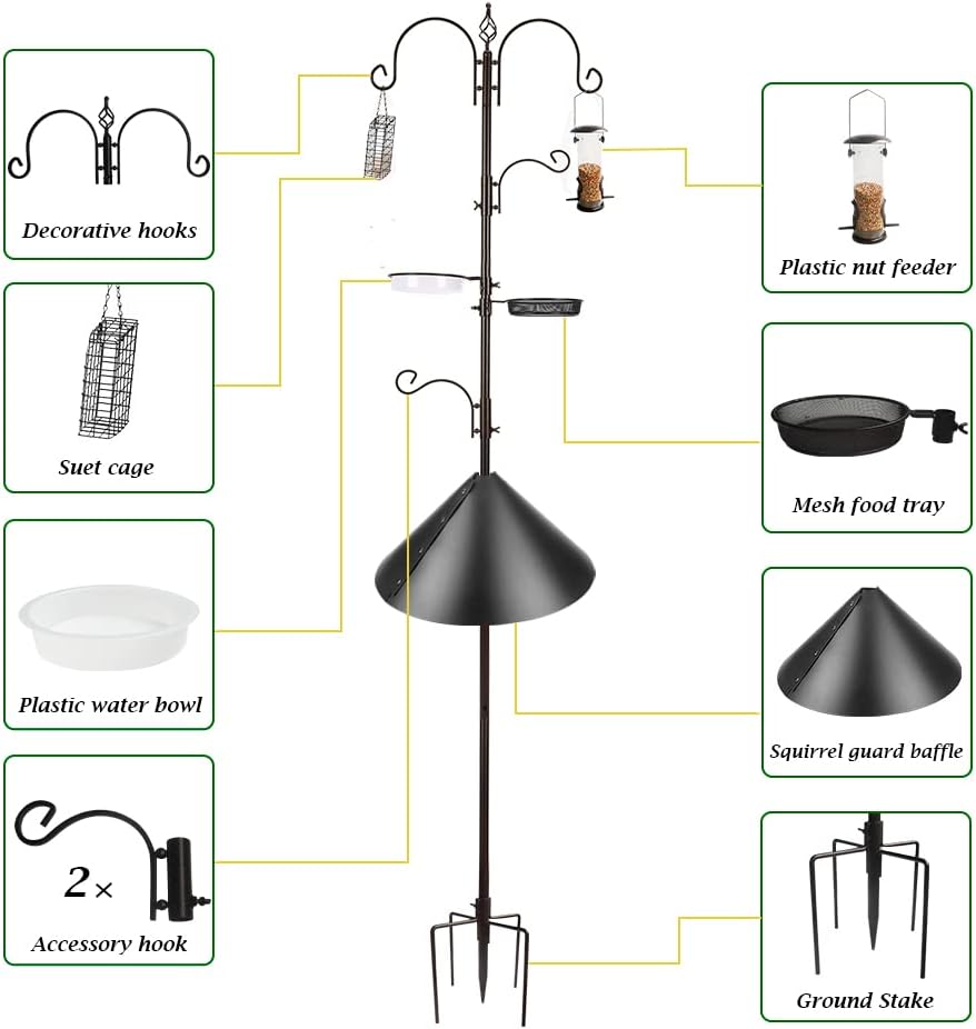 Thumbnail 6 de MIXXIDEA Bird Feeder Station Kit 88.6in
