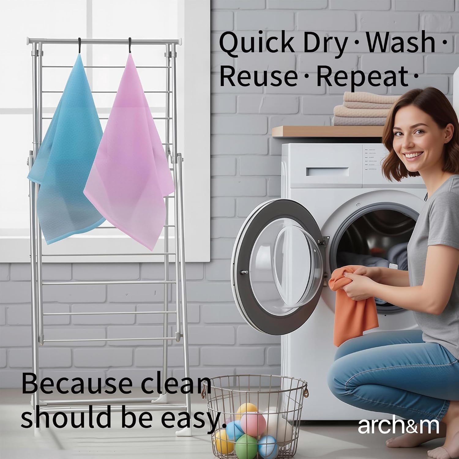 Thumbnail 4 de ARCH&M Exfoliating Washcloth 3-Pack