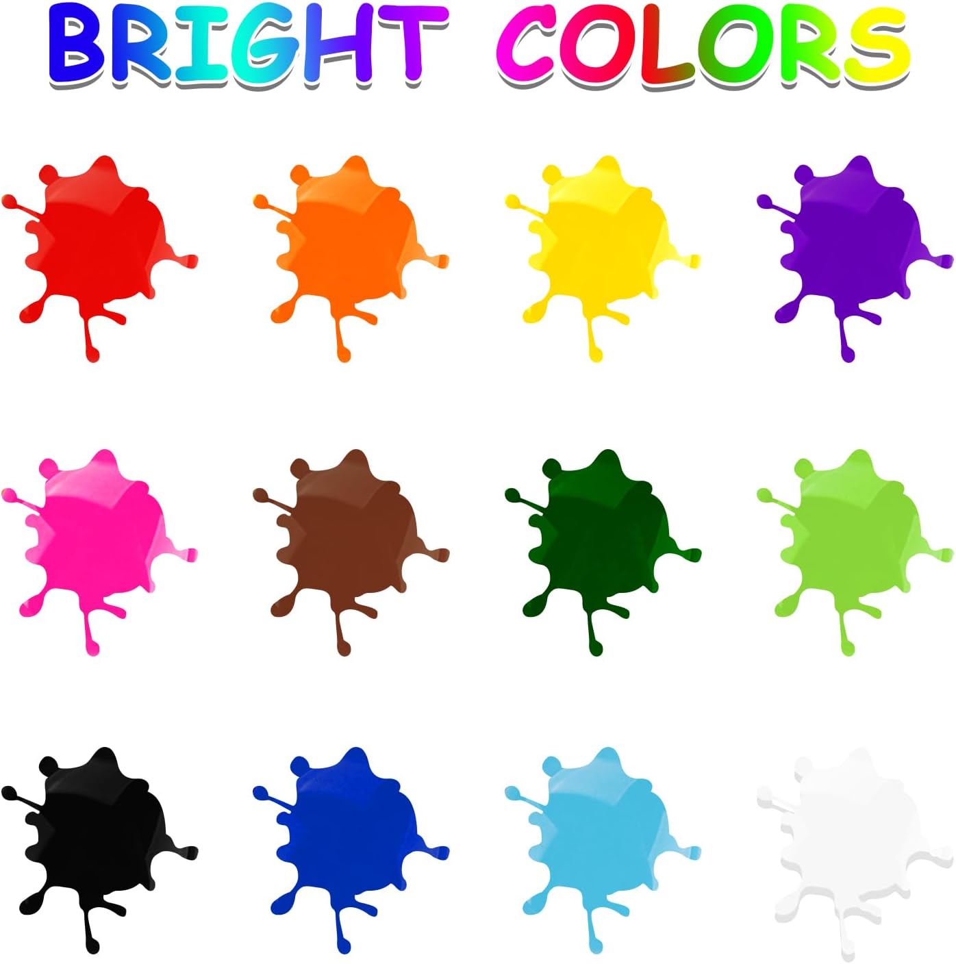 Thumbnail 1 de ABEIER Kinder-Fingerfarben (12 x 60 ml) ungiftig, waschfest & auswaschbar – Kreativset für Kindergarten und Zuhause